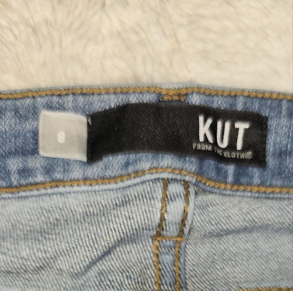 Kut From The Kloth Mid Rise Distressed Medium Wash Jeans Size 8 - Picture 4 of 11